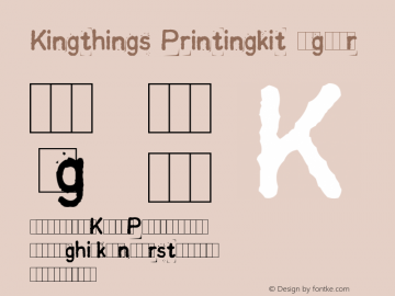 Kingthings Printingkit Regular 1.0图片样张