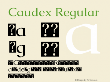 Caudex Regular Version 1.04图片样张