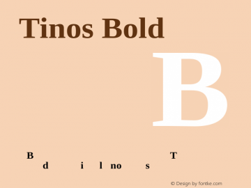 Tinos Bold Version 1.23 Font Sample