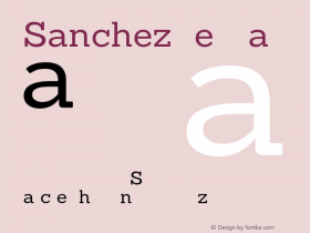 Sanchez Regular Version 1.001 Font Sample