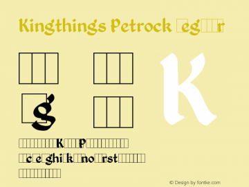 Kingthings Petrock Regular 2.0 Font Sample