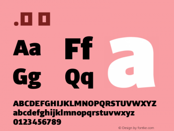 .  Version 1.000 Font Sample