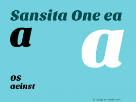 Sansita One Regular Version 1.001图片样张