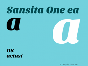 Sansita One Regular Version 1.001 Font Sample