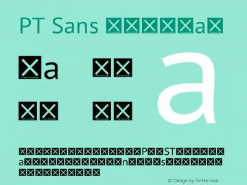 PT Sans Regular Version 2.003W OFL Font Sample
