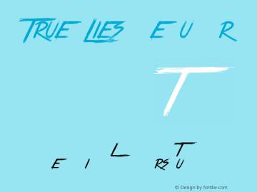 True Lies Regular Version 1.00 January 19, 2013, initial release图片样张