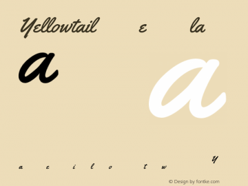 Yellowtail Regular Version 001.001 Font Sample