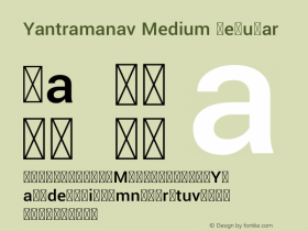 Yantramanav Medium Regular Version 1.000;PS 1.0;hotconv 1.0.72;makeotf.lib2.5.5900; ttfautohint (v1.3)图片样张