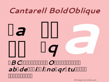 Cantarell BoldOblique Version 001.001 Font Sample