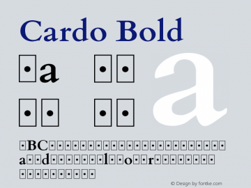 Cardo Bold Version 1.0011图片样张