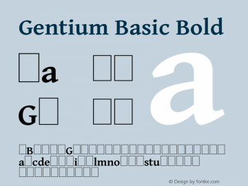 Gentium Basic Bold Version 1.100 Font Sample