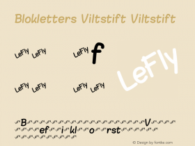 Blokletters Viltstift Viltstift Version 1.3 Font Sample