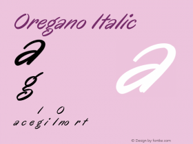 Oregano Italic Version 1.000图片样张