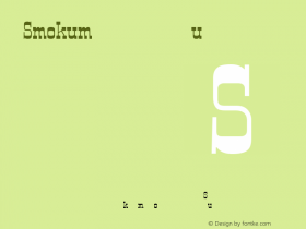 Smokum Regular Version 1.000 Font Sample