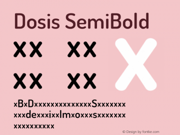 Dosis SemiBold Version 1.007图片样张