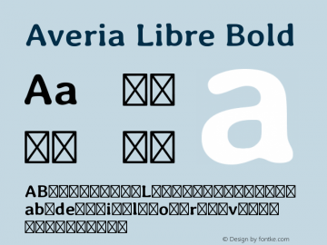 Averia Libre Bold Version 1.001图片样张