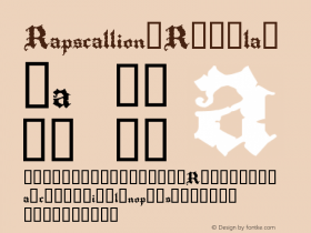 Rapscallion Regular Macromedia Fontographer 4.1 1/17/2003图片样张