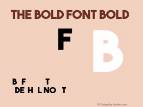The Bold Font Bold Unknown Font Sample