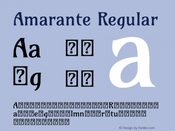 Amarante Regular Version 1.001图片样张