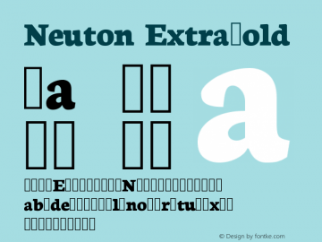 Neuton ExtraBold Version 1.42图片样张