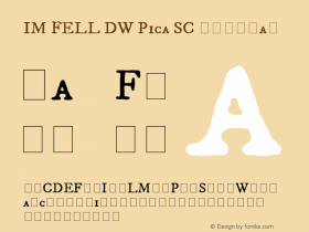 IM FELL DW Pica SC Regular 3.00图片样张