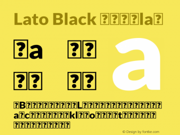 Lato Black Regular Version 1.104; Western+Polish opensource图片样张