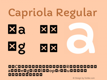 Capriola Regular Version 1.007 Font Sample