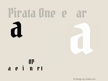 Pirata One Regular Version 1.001 Font Sample