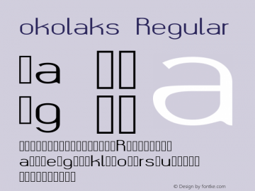 okolaks Regular Version 000.6.0 Font Sample