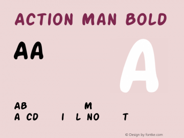 Action Man Bold ver 1.0; 2000. Freeware for non-commercial use. Font Sample