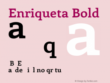 Enriqueta Bold Version 1.002图片样张