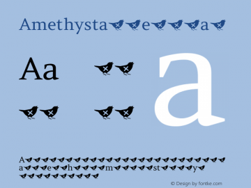Amethysta Regular Version 1.002 Font Sample