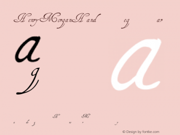 HenryMorganHand Regular 1.0 2004-11-08 Font Sample