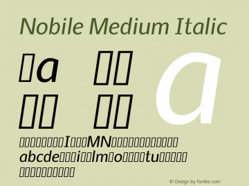 Nobile Medium Italic Version 1.000;PS 001.000;hotconv 1.0.38 Font Sample