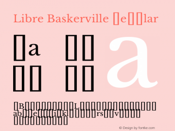 Libre Baskerville Regular Version 1.000; ttfautohint (v0.93) -l 8 -r 50 -G 200 -x 14 -w 