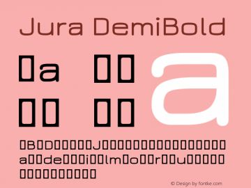 Jura DemiBold Version 2.5.1图片样张