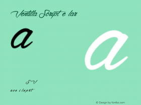 Ventilla Script Regular Version 001.000 Font Sample