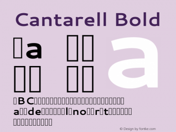 Cantarell Bold Version 001.001 Font Sample