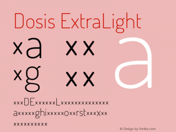 Dosis ExtraLight Version 1.007图片样张