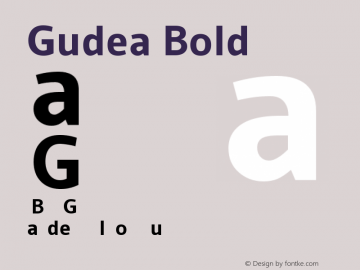 Gudea Bold Version 1.002图片样张