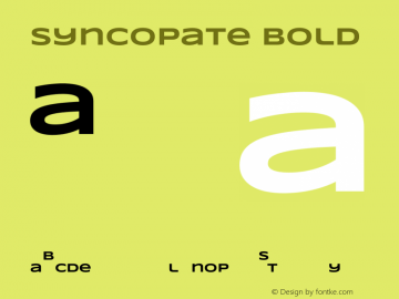 Syncopate Bold Version 1.000 2011图片样张