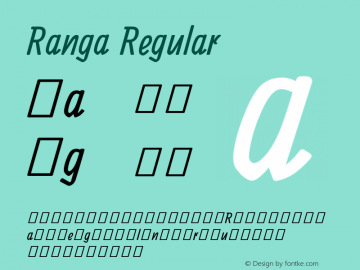 Ranga Regular Version 1.0.2图片样张