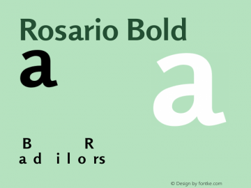 Rosario Bold Version 1.004 Font Sample