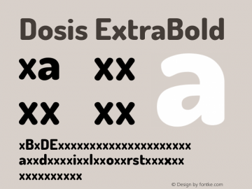Dosis ExtraBold Version 1.006图片样张