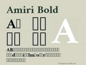 Amiri Bold Version 000.107 Font Sample