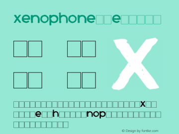 Xenophone Regular updated June 2007 Font Sample