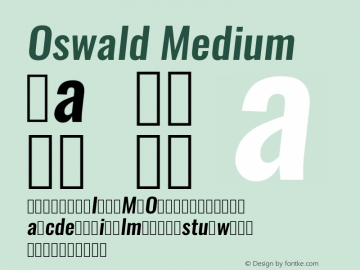 Oswald Medium 3.0; ttfautohint (v0.94.23-7a4d-dirty) -l 8 -r 50 -G 150 -x 0 -w 
