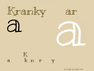 Kranky Regular Version 1.000 Font Sample