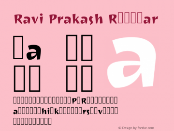 Ravi Prakash Regular Version 1.0.4; ttfautohint (v1.2.42-39fb) Font Sample