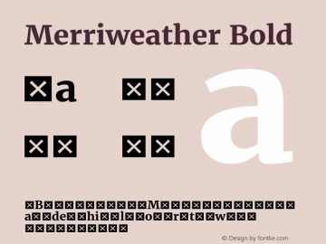 Merriweather Bold Version 1.584; ttfautohint (v1.5) -l 6 -r 36 -G 0 -x 10 -H 350 -D latn -f cyrl -w 